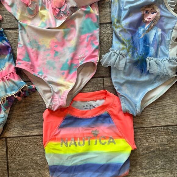 Size 4 disney Frozen swimsuit bundle - Picture 3 of 12